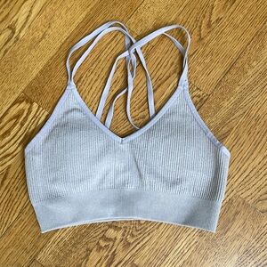 aerie sports bra with crisscross straps